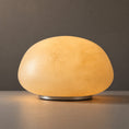 Charger l'image dans la visionneuse de la galerie, Alabaster Striped Table Lamp (Built-in Battery)
