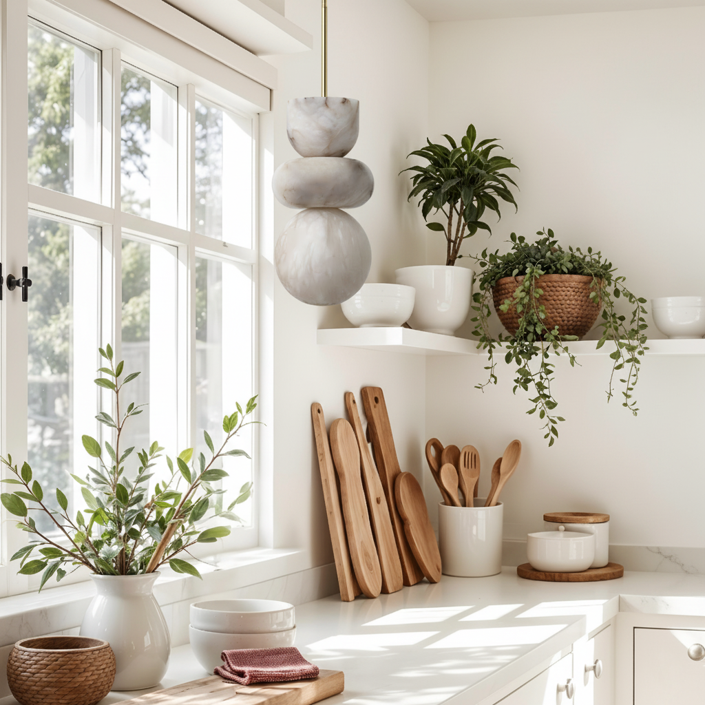 Alabaster Totem Pendant Lamp