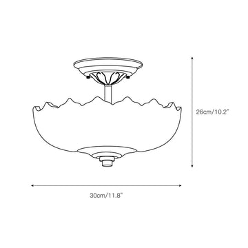 Alaina Glass Ceiling Lamp – detail 4 — Dimension drawings 1