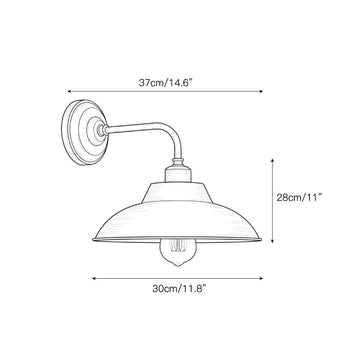 Aldorno Wall Lamp – detail 3 — Dimension drawings 1