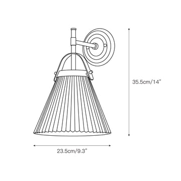 Demi Pleated Wall Lamp – detail 3 — Dimension drawings 1