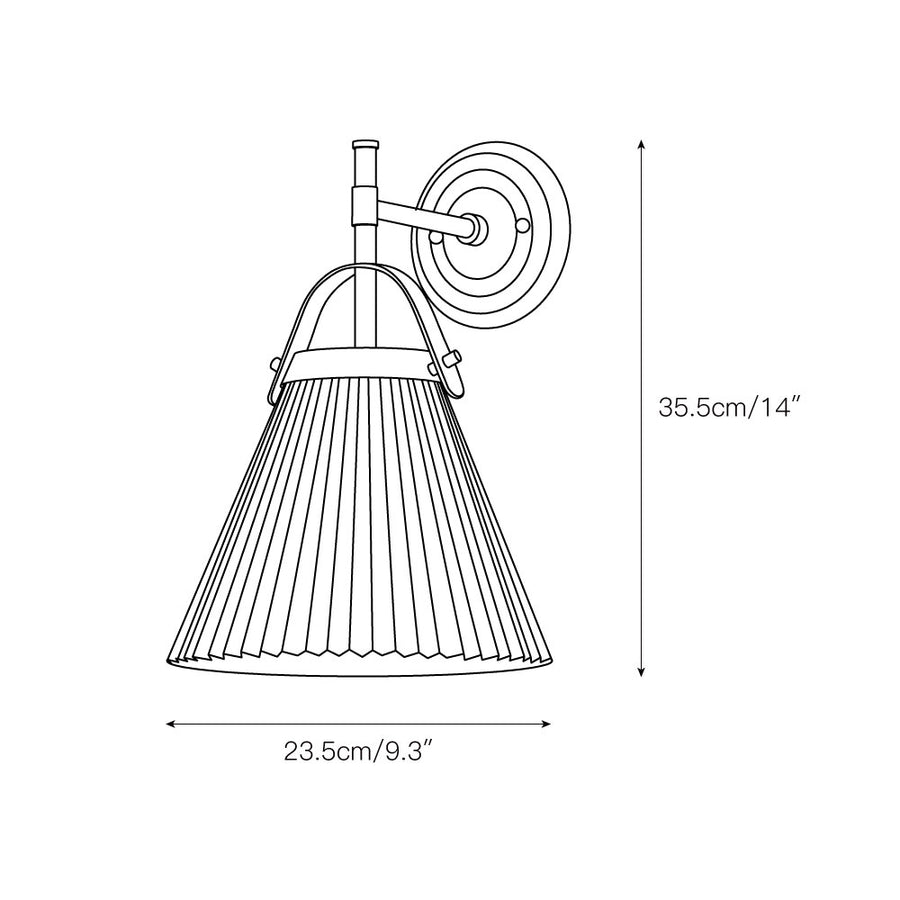 Demi Pleated Wall Lamp – detail 3 — Dimension drawings 1