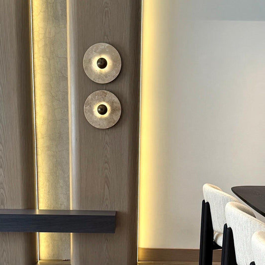 Alese Travertine Wall Lamp
