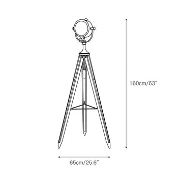 Alfred Tripod Floor Lamp – detail 3 — Dimension drawings 1