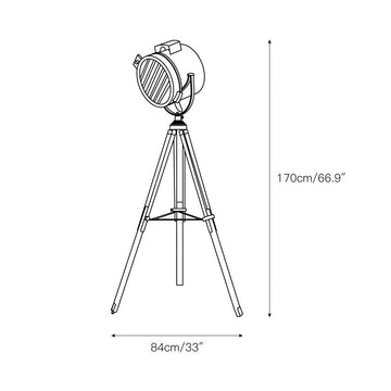 Alfred Tripod Floor Lamp – detail 4 — Dimension drawings 2