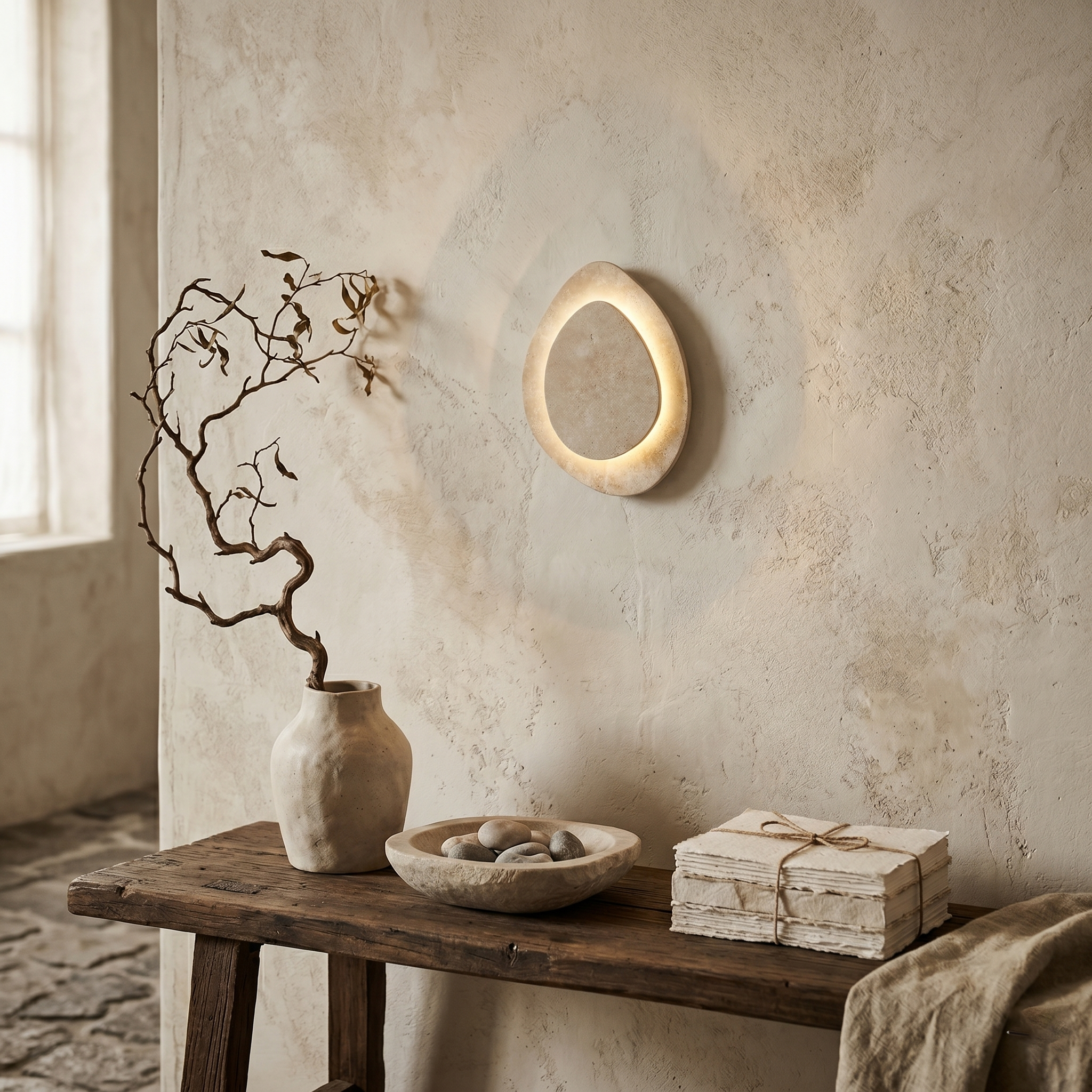 Alice Travertine Wall Lamp