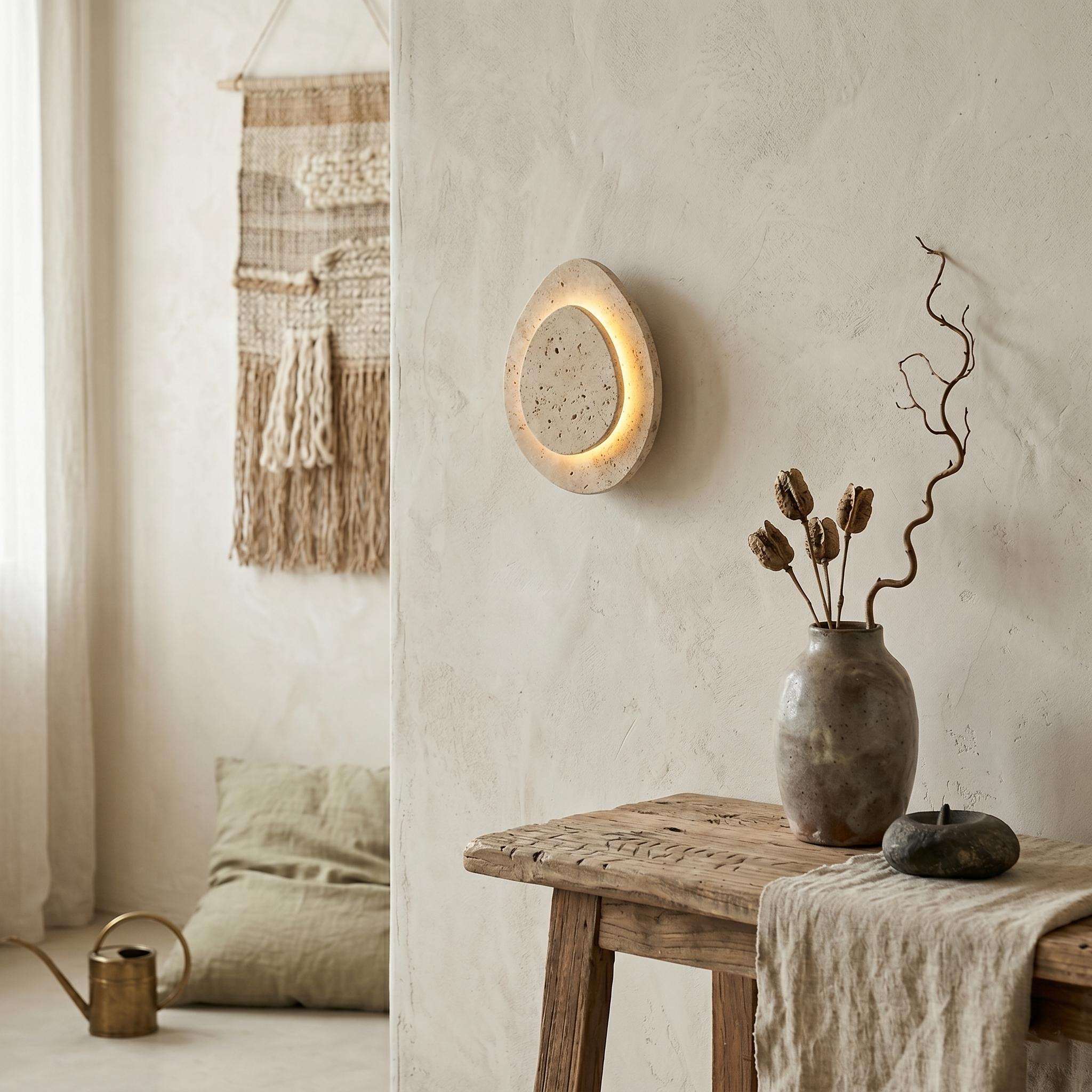 Alice Travertine Wall Lamp