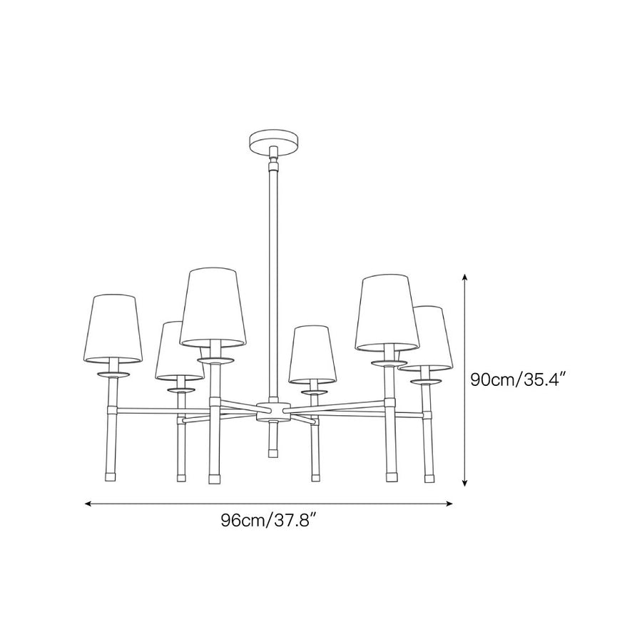 Alistair Chandelier – detail 3 — Dimension drawings 1