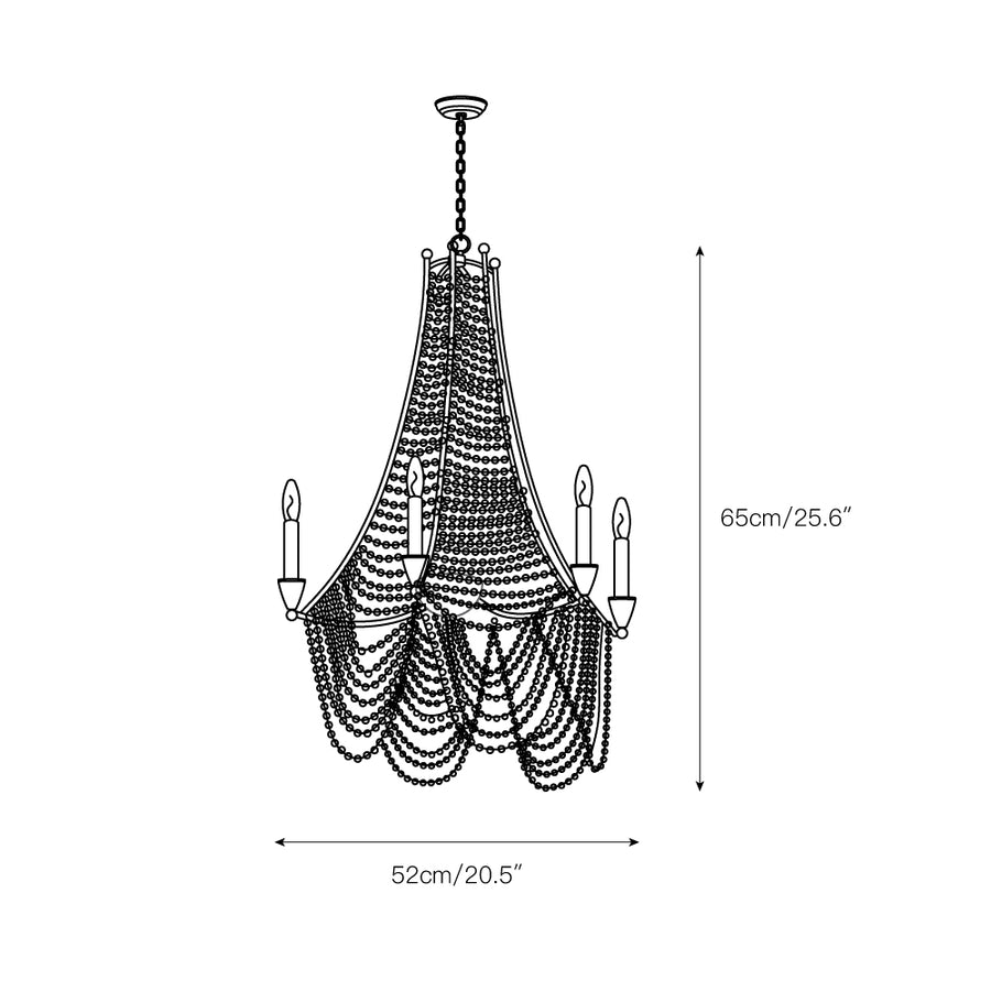 Allenglade Crystal Chandelier – detail 3 — Dimension drawings 1