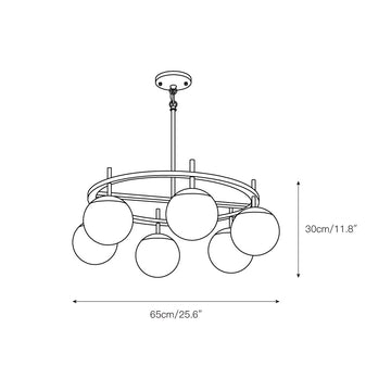 Alluria Chandelier – detail 6 — Dimension drawings 4