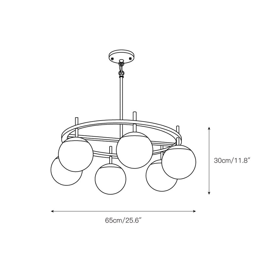 Alluria Chandelier – detail 6 — Dimension drawings 4