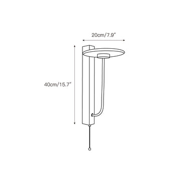 Aloa Marble Wall Lamp – detail 3 — Dimension drawings 1