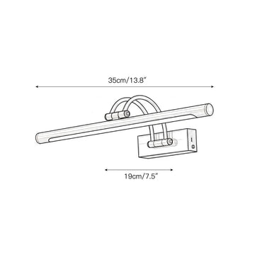 Alton Brass Rechargeable Wall Lamp – detail 3 — Dimension drawings 1