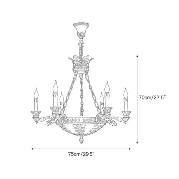 Amelie Grand Chandelier – detail 3 — Dimension drawings 1
