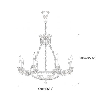 Amelie Grand Chandelier – detail 4 — Dimension drawings 2