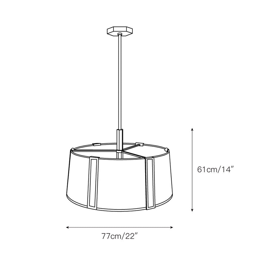 Amida Chandelier – detail 3 — Dimension drawings 1