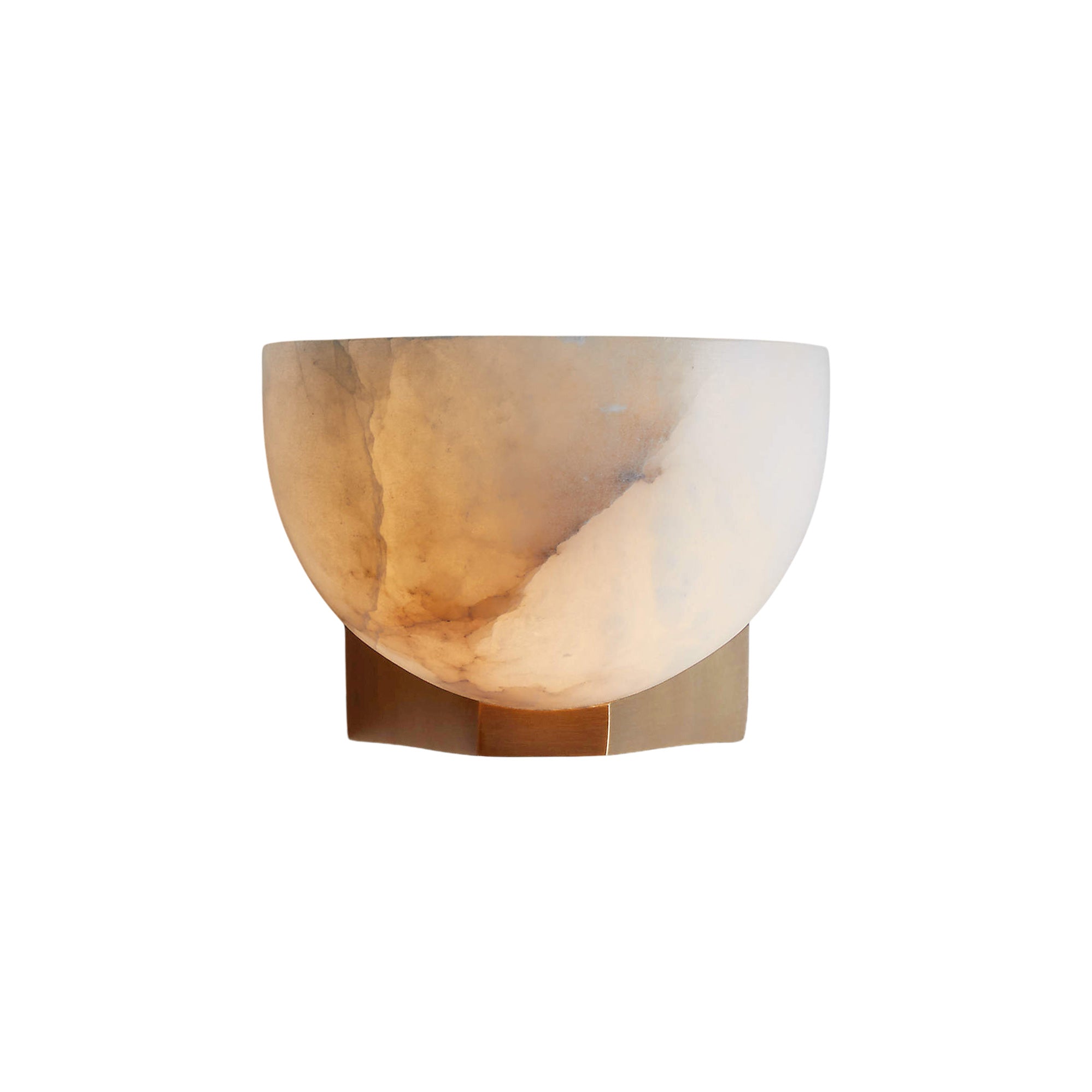 Ando Brass Alabaster Sconce