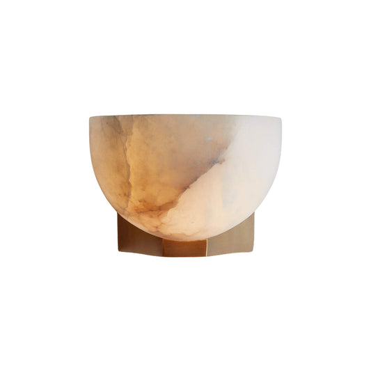Ando Brass Alabaster Sconce