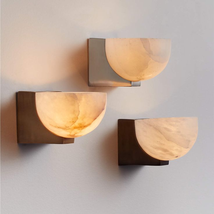 Ando Brass Alabaster Sconce