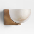 Load image into Gallery viewer, Ando Brass Alabaster Sconce

