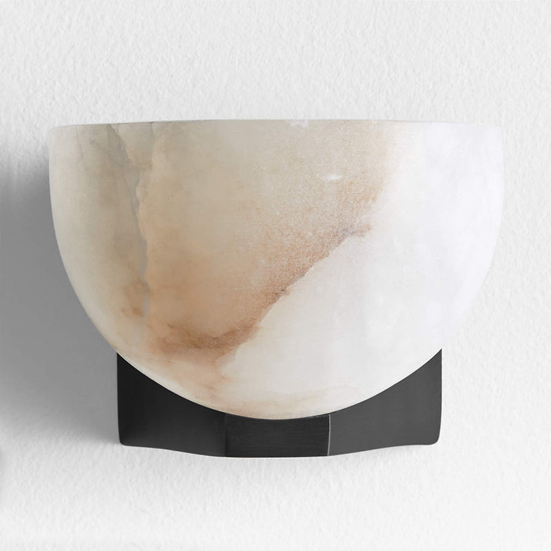 Ando Brass Alabaster Sconce