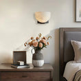 Load image into Gallery viewer, Ando Brass Alabaster Sconce
