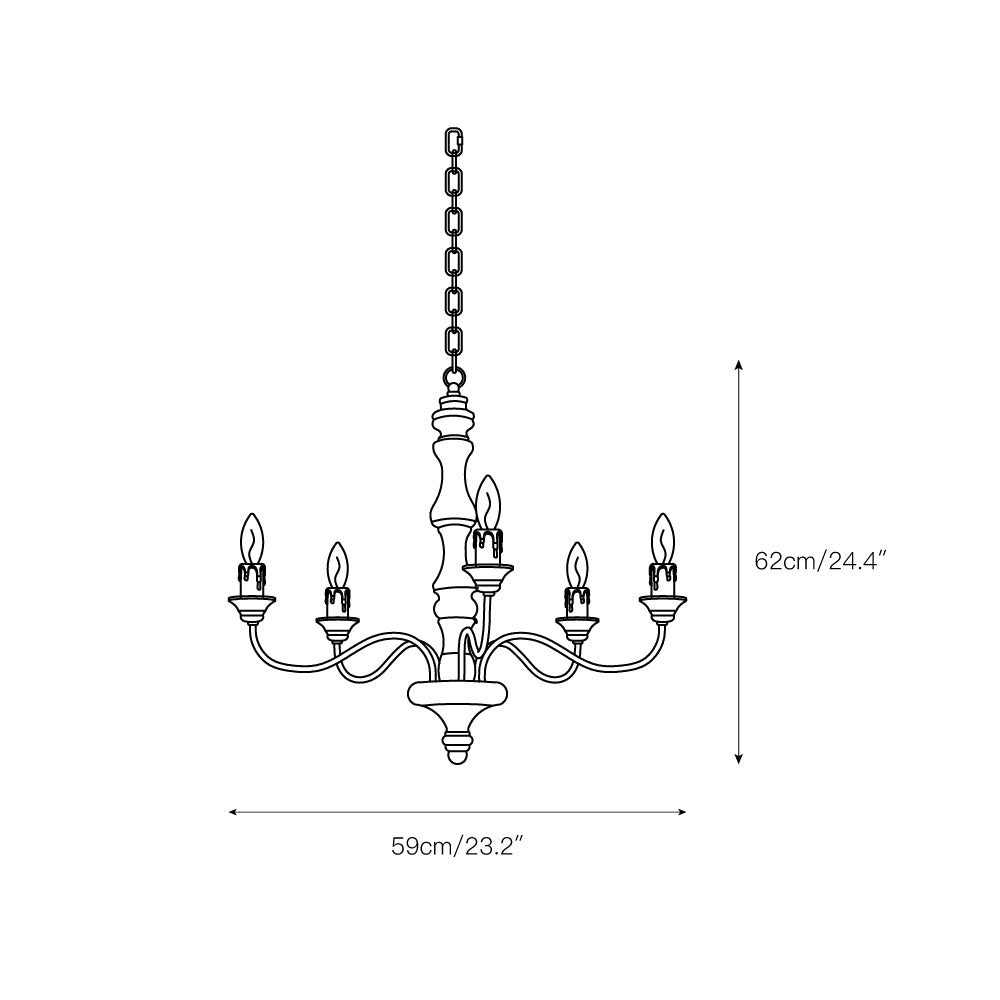 Lustre à 5 lumières Andromède