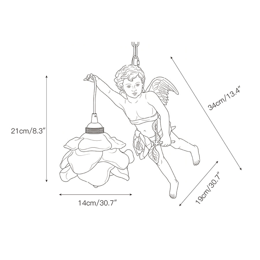 Angel Glass Pendant Lamp – detail 6 — Dimension drawings 4