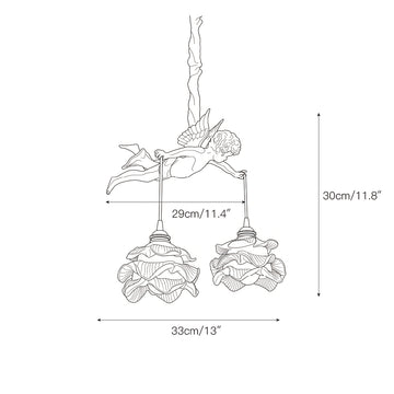 Angel Glass Pendant Lamp – detail 7 — Dimension drawings 5