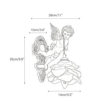 Angel Glass Wall Lamp – detail 3 — Dimension drawings 1