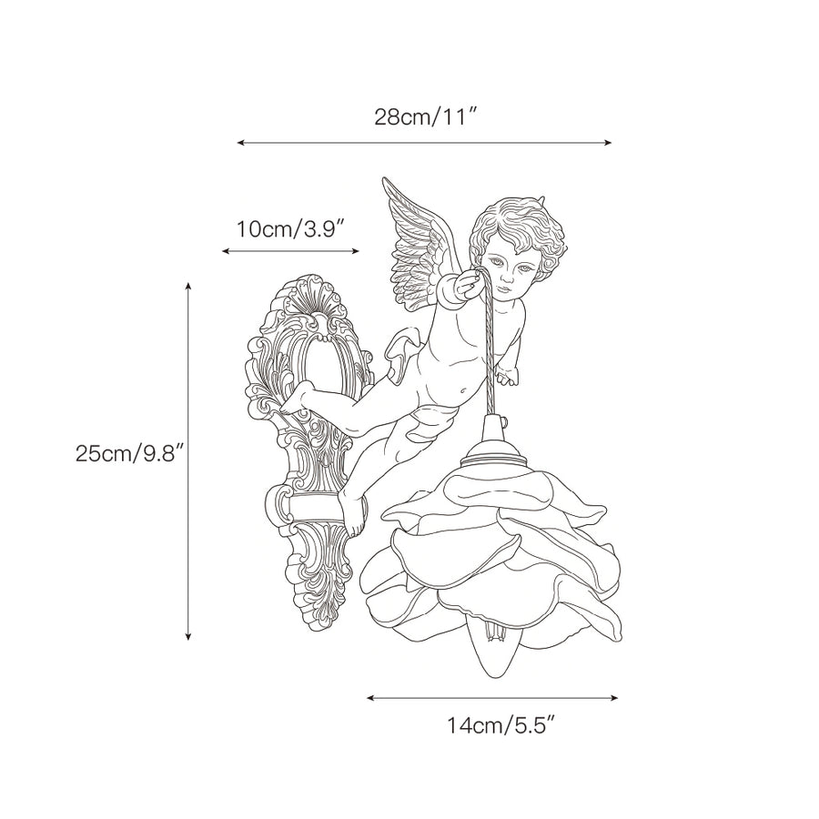 Angel Glass Wall Lamp – detail 3 — Dimension drawings 1