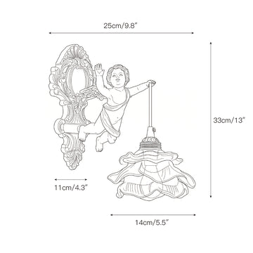Angel Glass Wall Lamp – detail 4 — Dimension drawings 2