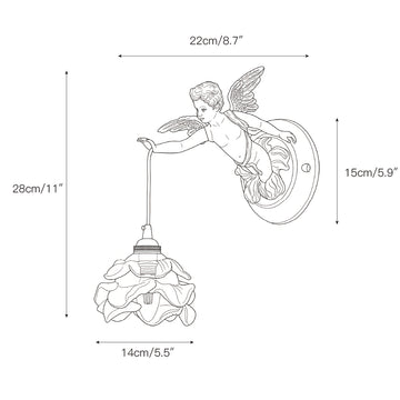 Angel Glass Wall Lamp – detail 7 — Dimension drawings 5