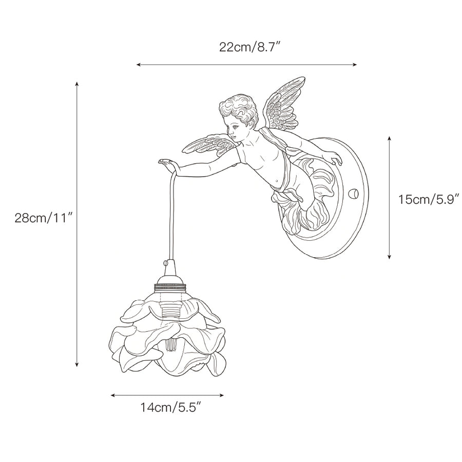 Angel Glass Wall Lamp – detail 7 — Dimension drawings 5