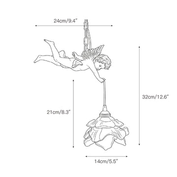 Angel Glass Pendant Lamp – detail 3 — Dimension drawings 1
