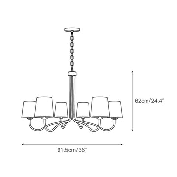 Ansel Chandelier – detail 3 — Dimension drawings 1