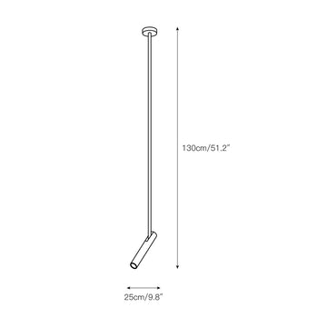 Ansel Minimalist Line Pendant Light – detail 3 — Dimension drawings 1