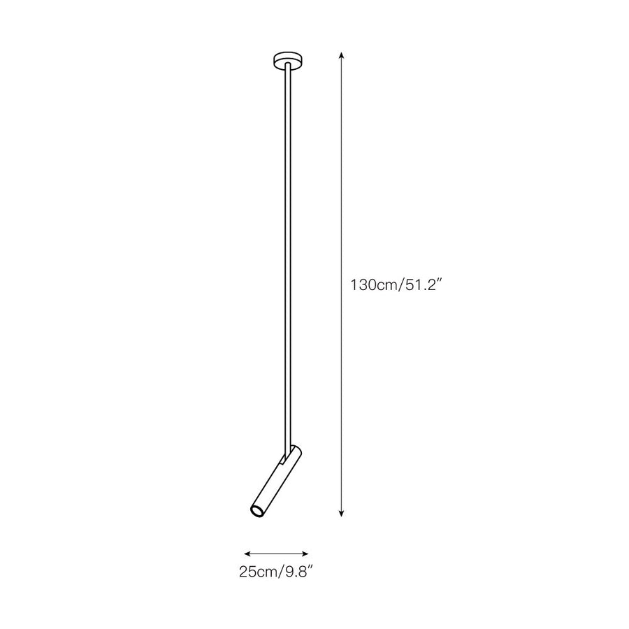 Ansel Minimalist Line Pendant Light – detail 3 — Dimension drawings 1