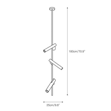 Ansel Minimalist Line Pendant Light – detail 5 — Dimension drawings 3