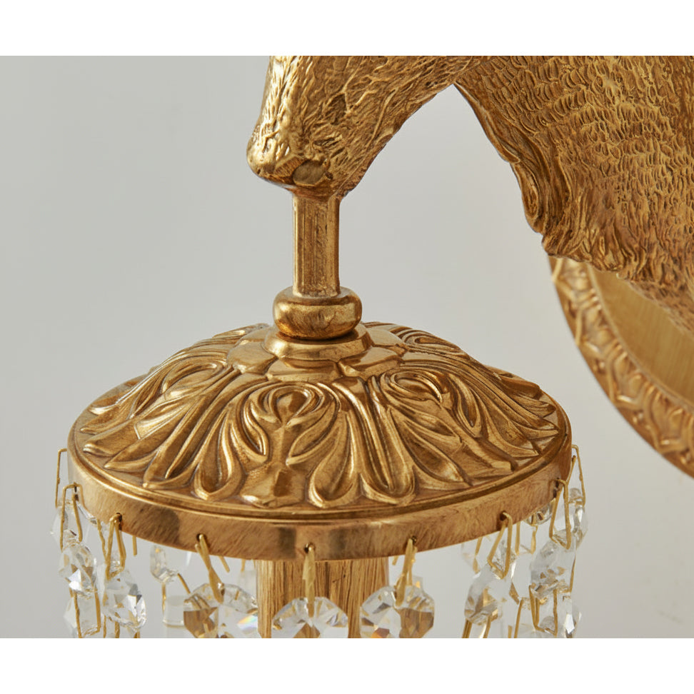 Antler Crystal Wall Lamp