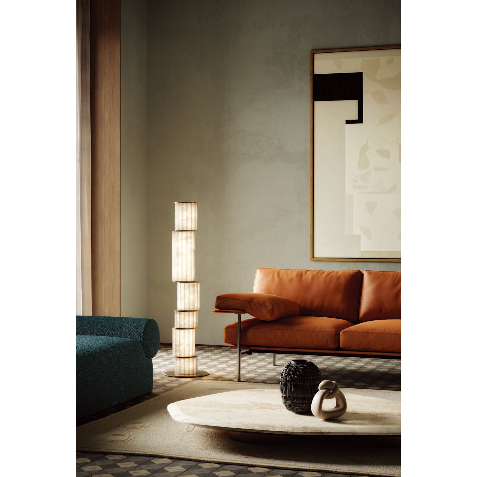 Apadana Alabaster Floor Lamp