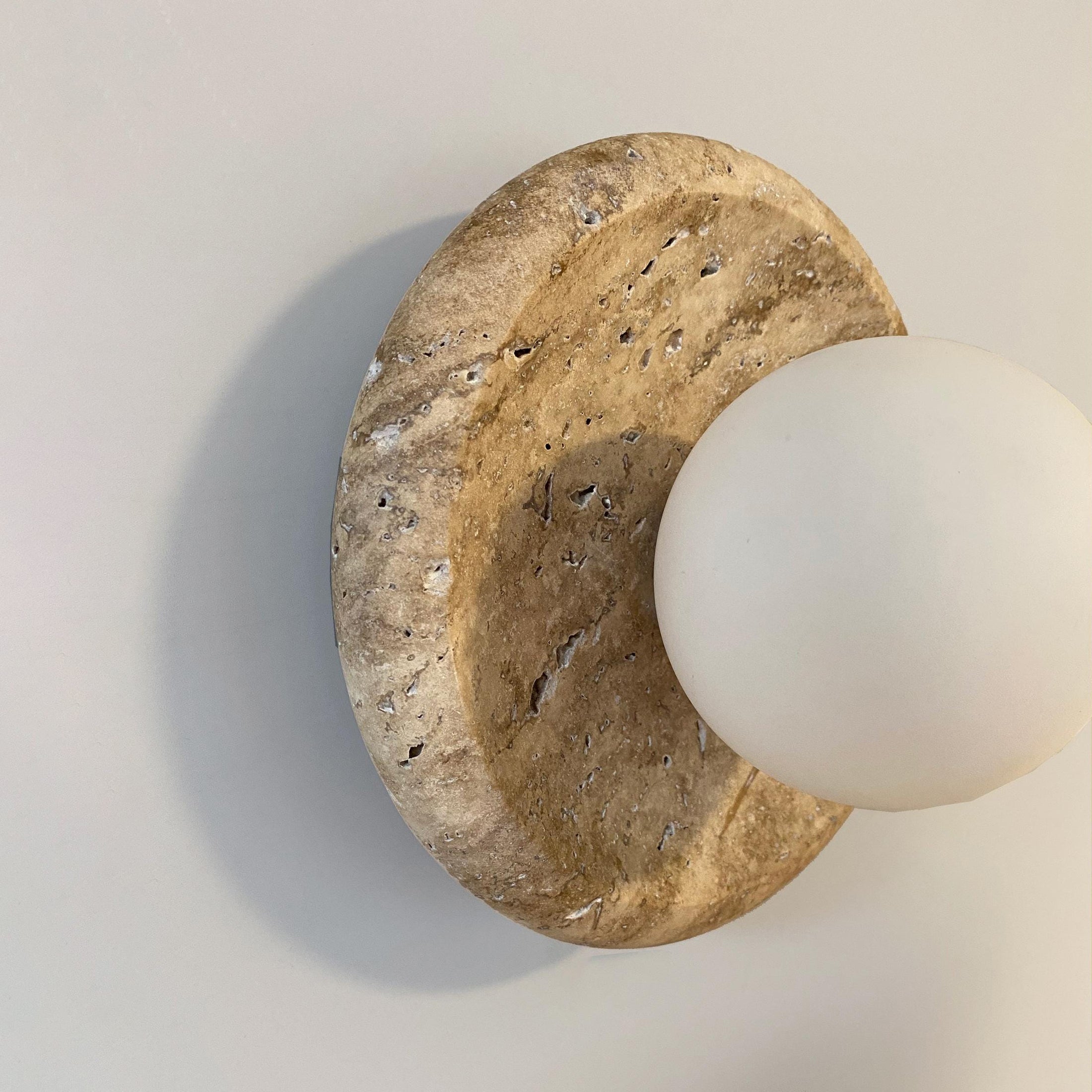 Apricity Travertine Wall Lamp