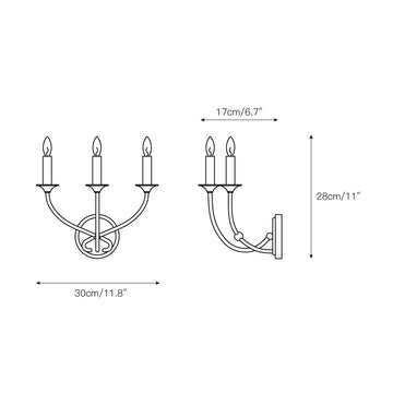Arabella Wall Lamp – detail 4 — Dimension drawings 2