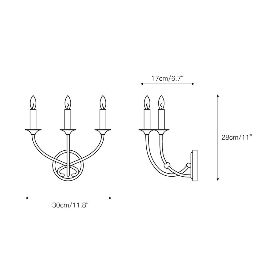 Arabella Wall Lamp – detail 4 — Dimension drawings 2