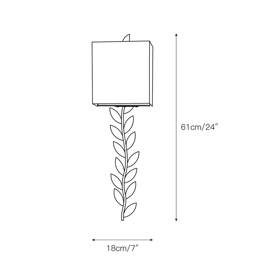 Arbor Grove Wall Lamp – detail 3 — Dimension drawings 1