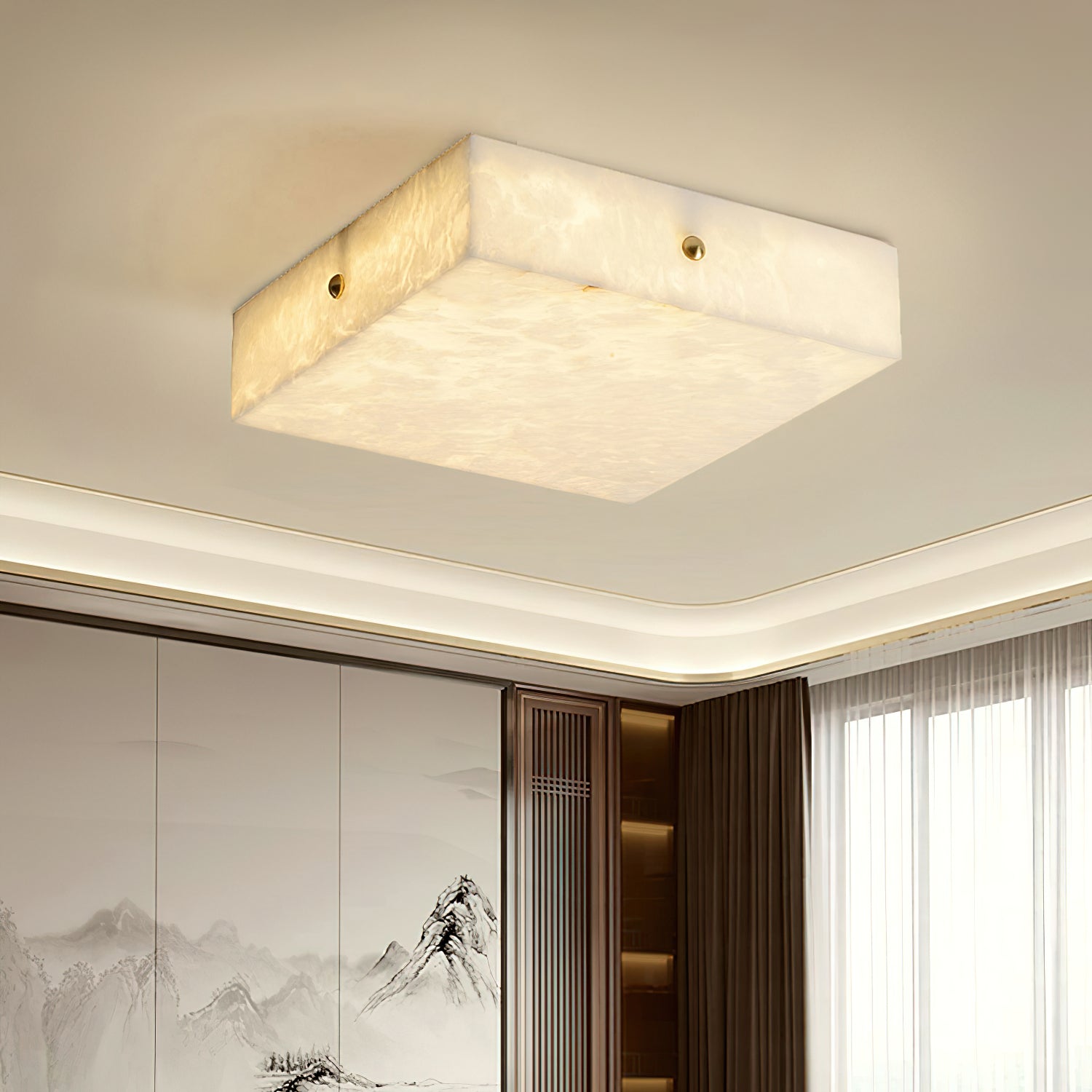 Arca Alabaster Flushmount Ceiling Light