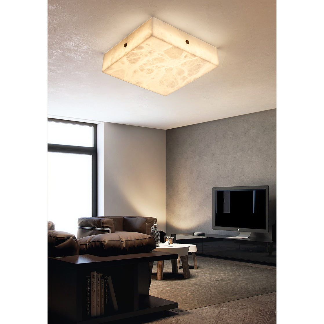 Arca Alabaster Flushmount Ceiling Light