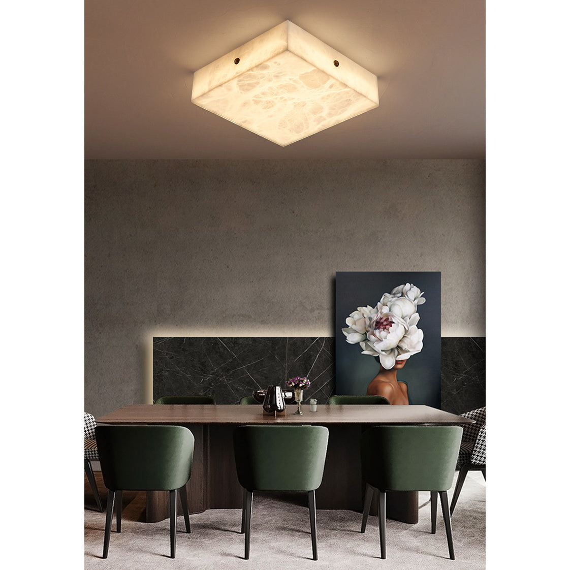 Arca Alabaster Flushmount Ceiling Light