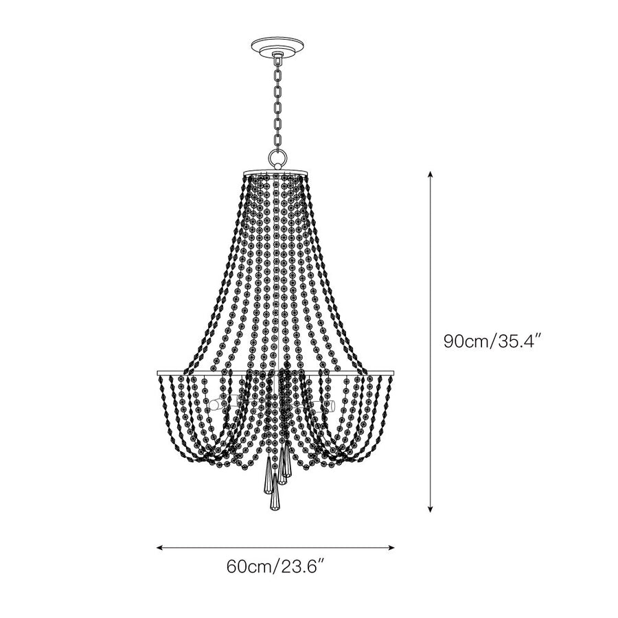 Arcadia Crystal Chandelier – detail 4 — Dimension drawings 2