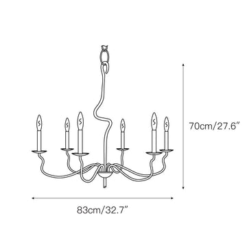 Ardi Chandelier – detail 3 — Dimension drawings 1